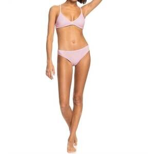 NEW ROXY hawaiian heat high leg cheeky bikini bottom in lilac orange